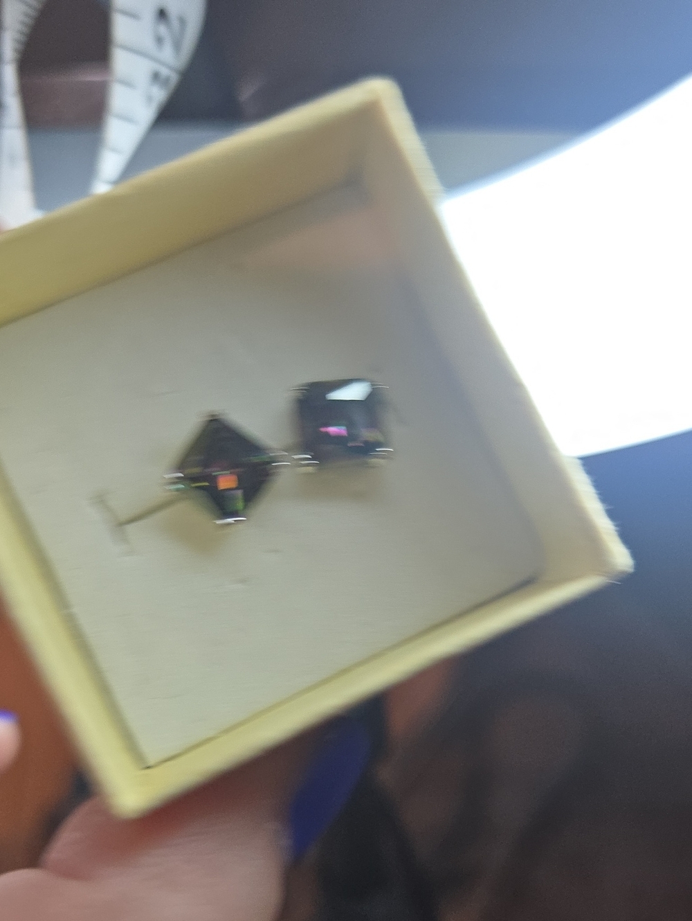 New Mystic Topaz Square Sterling Silver Stud Earrings